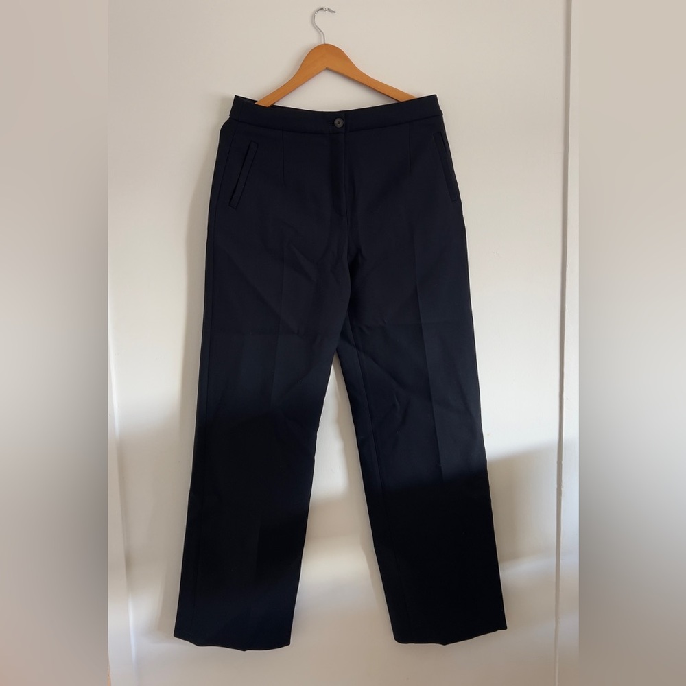 Sézane Navy Blue Wool Trousers